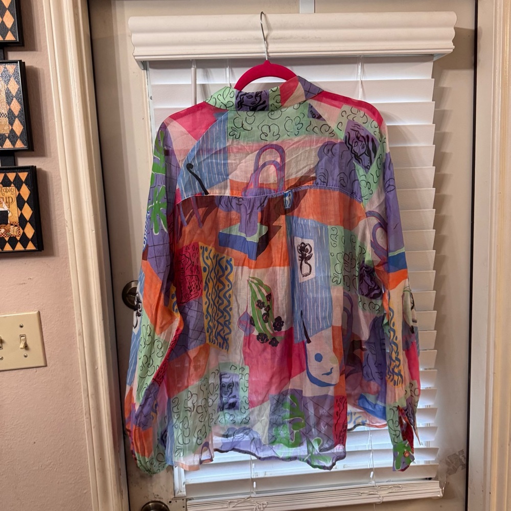 Never Fully Dressed Portrait Multicolor Sheer Blo… - image 8